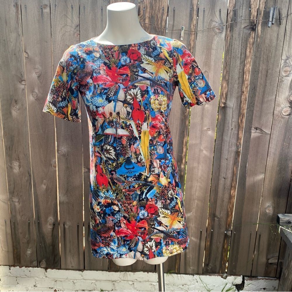 Alice+ Olivia printed cotton blend mini dress size 0